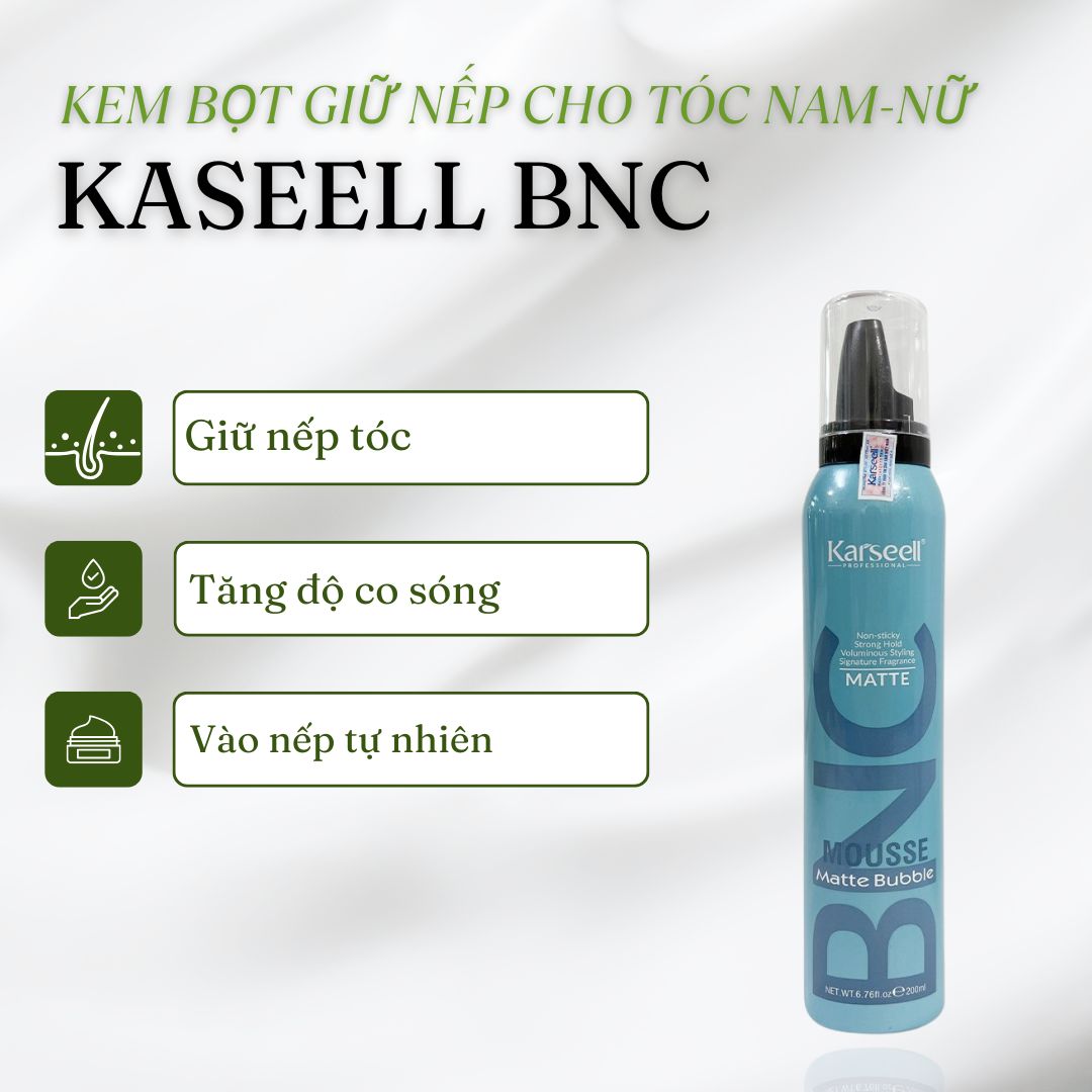 Kem Bọt Giữ Nếp Cho Tóc Nam – Nữ Karseell 200ml.1 Kem Bọt Giữ Nếp Cho Tóc Nam – Nữ Karseell 200ml.1