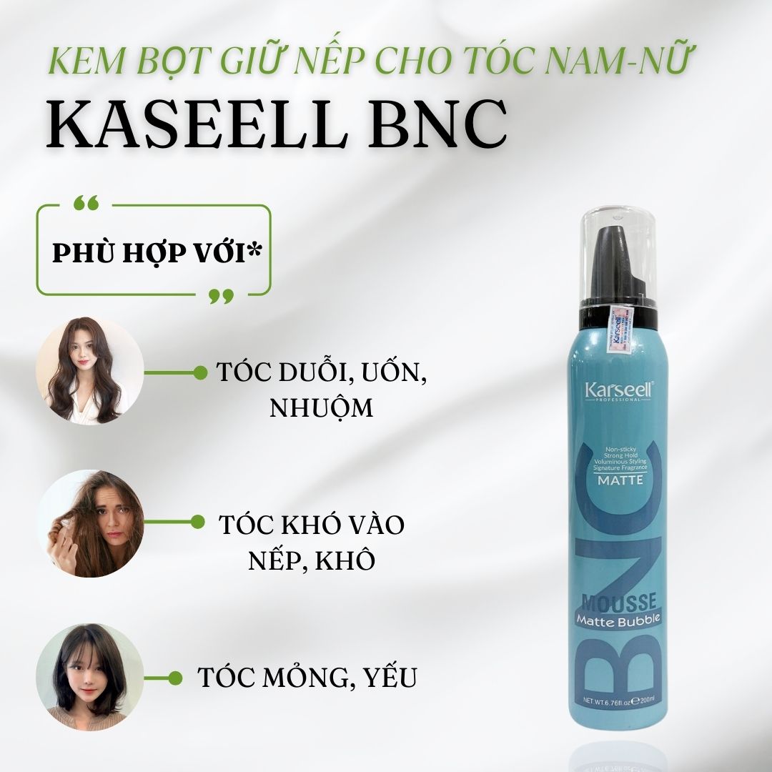 Kem Bọt Giữ Nếp Cho Tóc Nam – Nữ Karseell 200ml.2 Kem Bọt Giữ Nếp Cho Tóc Nam – Nữ Karseell 200ml.2