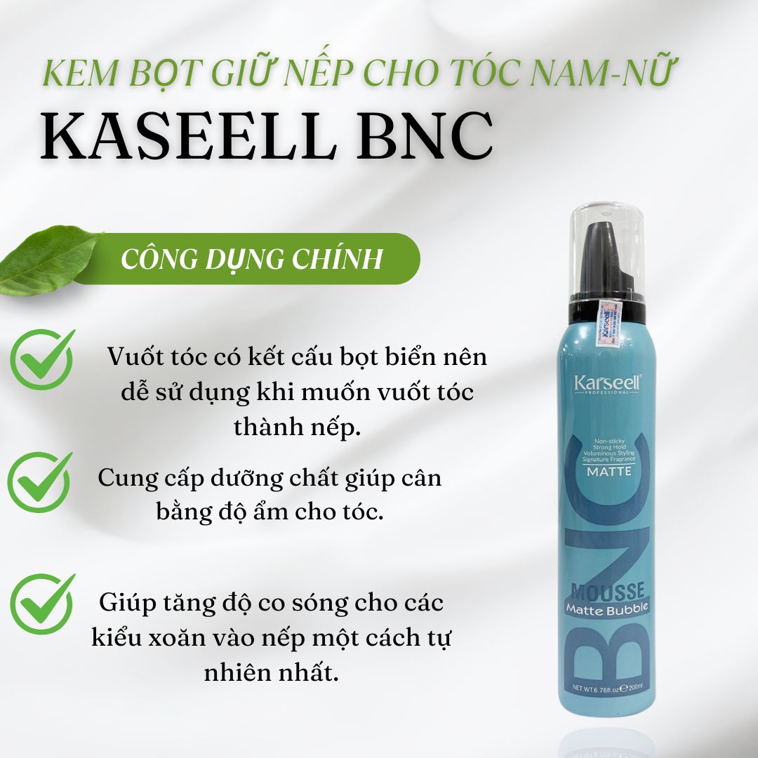 Kem Bọt Giữ Nếp Cho Tóc Nam – Nữ Karseell 200ml.4 Kem Bọt Giữ Nếp Cho Tóc Nam – Nữ Karseell 200ml.4