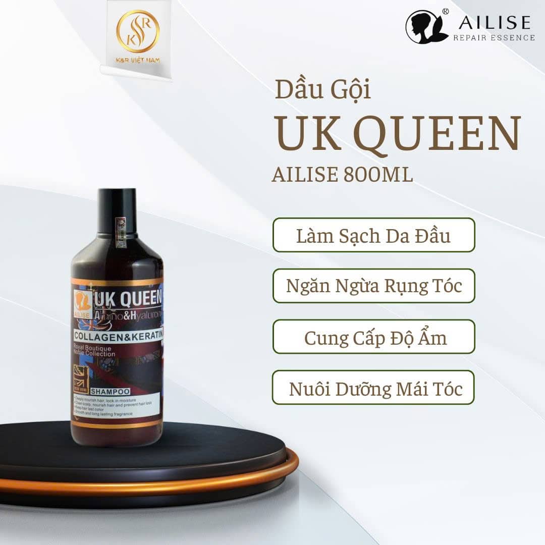 Dầu Gội Xả UK QUEEN AILISE 800ML