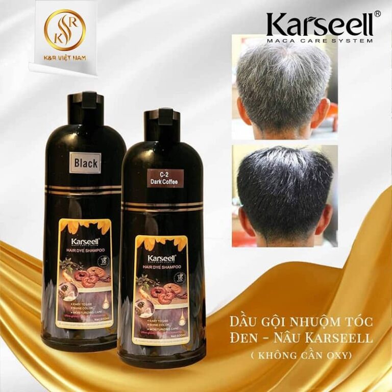Gội Đen Phủ Bạc Karseell – Bí Quyết Cho Tóc Đen Óng Mượt Tự Nhiên