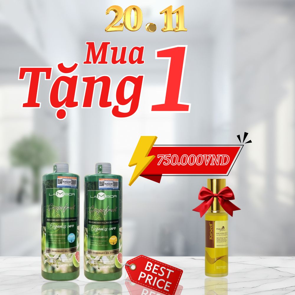 Gội Xả Bưở Lambori Tặng Tinh Dầu Karseell