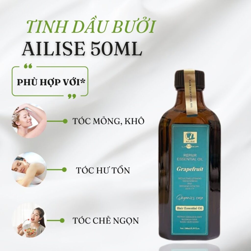 Tinh Dầu Bưởi Ailise Lambor Dưỡng Tóc Bóng Mượt Phục Hồi Tóc 50ml.2
