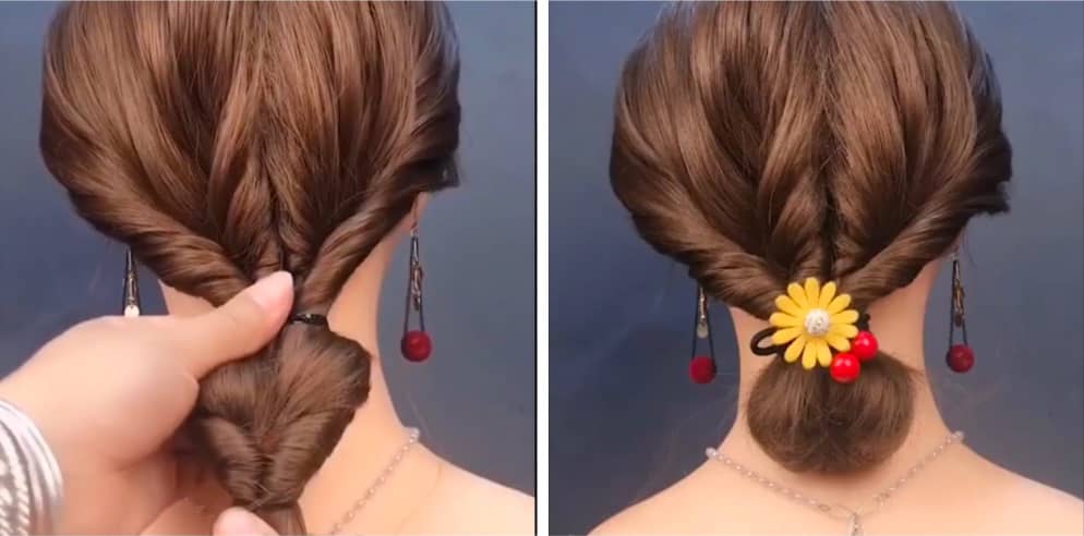 Kiểu Tóc Búi Thấp Tinh Tế – Kiểu Tóc đi Chơi Noel Dành Cho Những Buổi Tiệc Sang Trọng