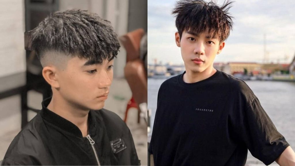 Tóc Layer Nam Uốn Con Sâu