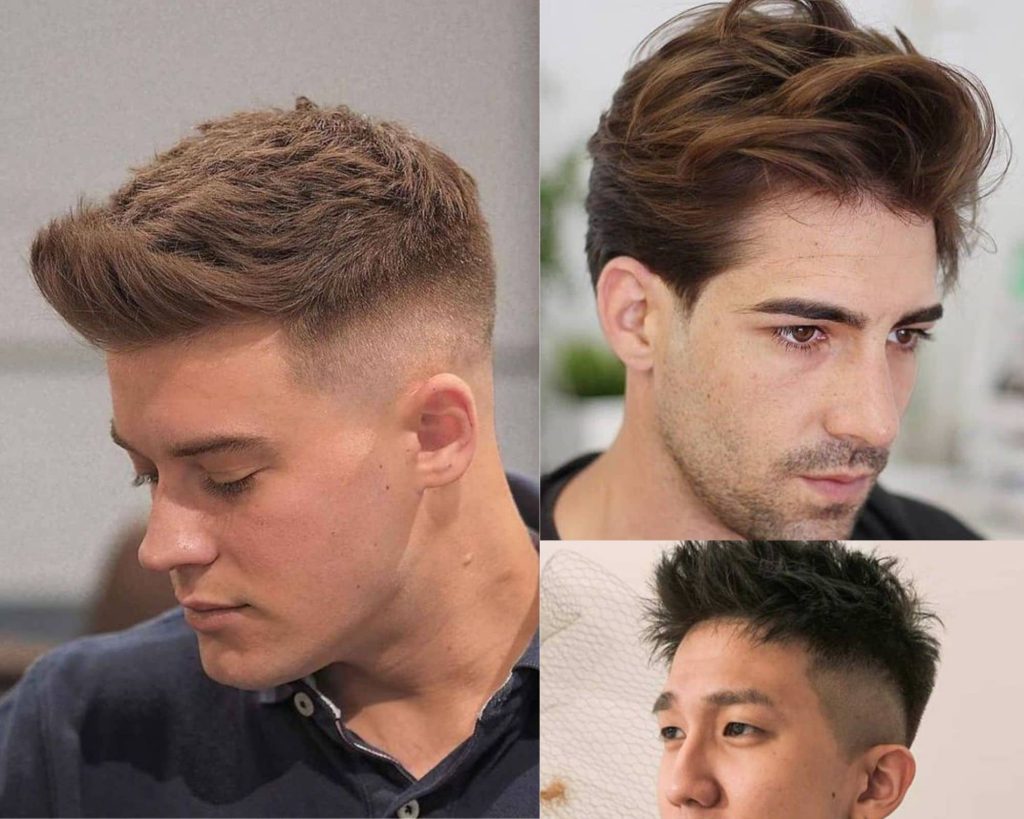 Tóc Short Quiff Nhuộm Tối
